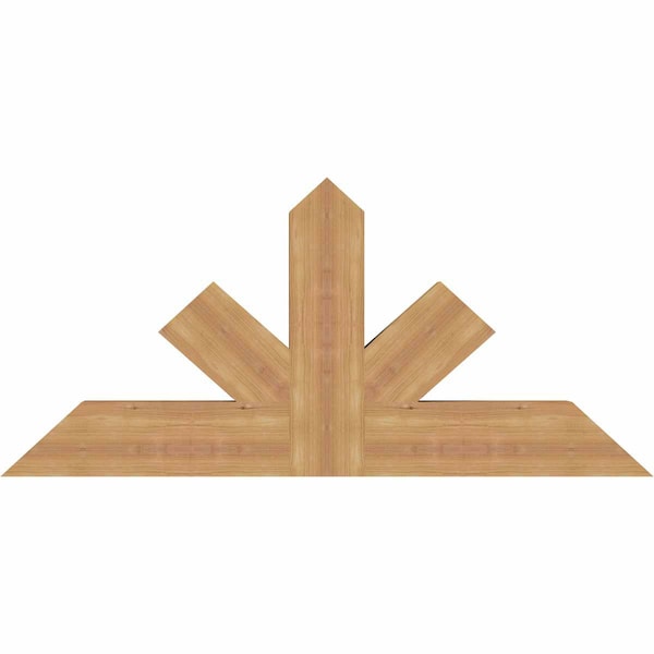 Ekena Millwork Saratoga Timber Gable Bracket, Western Red Cedar, 48"W x 22"H x 3 1/2"D x 5 1/2"F, 11/12 Pitch GBW048X22X0406SAR00SWR - main